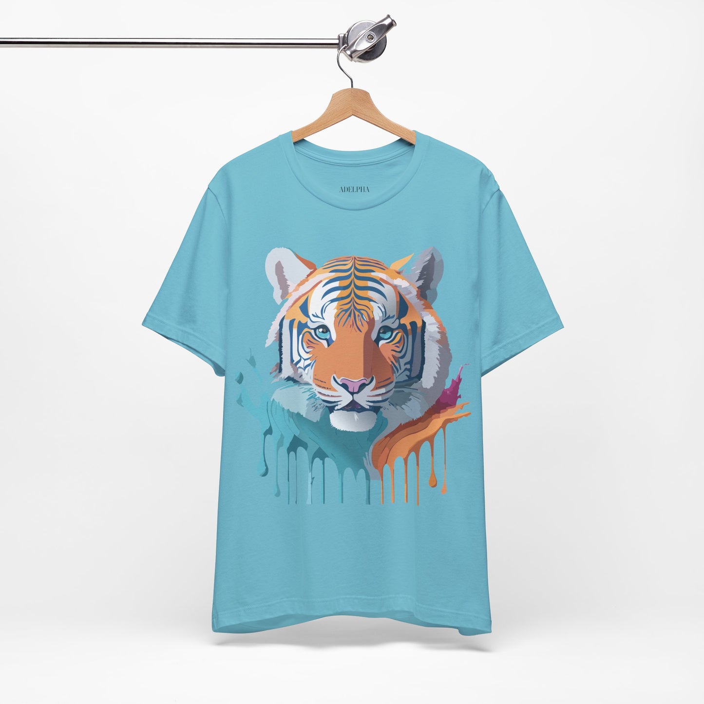 Natural Cotton Tee Shirt with Tiger