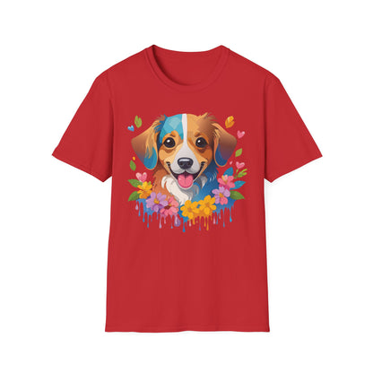 Dog Shirt Unisex Animal Tee 100 Percent Cotton Gildan Softstyle 64000
