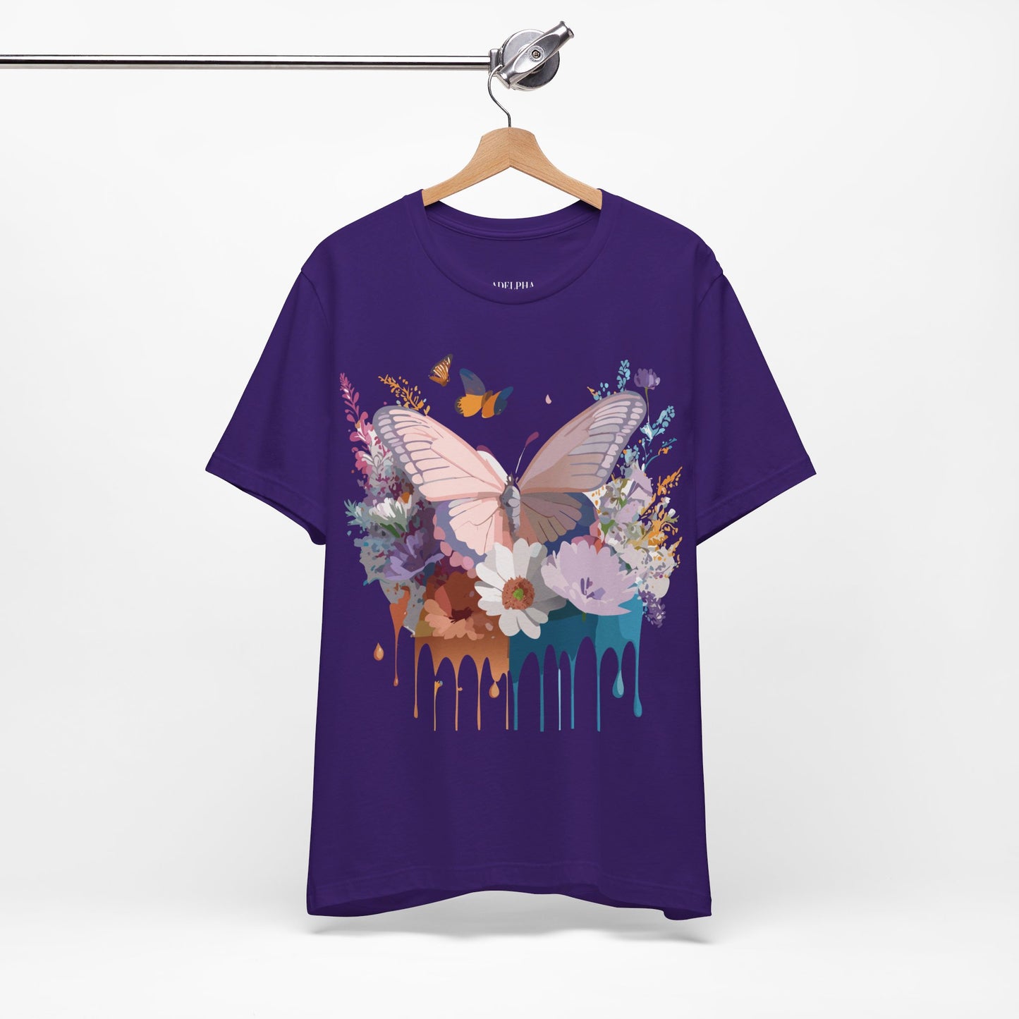 T-Shirt aus natürlicher Baumwolle mit Schmetterling