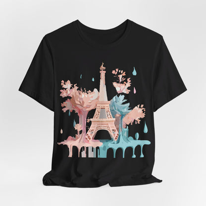 Natural Cotton Tee Shirt - Beautiful Places Collection - Paris Printify