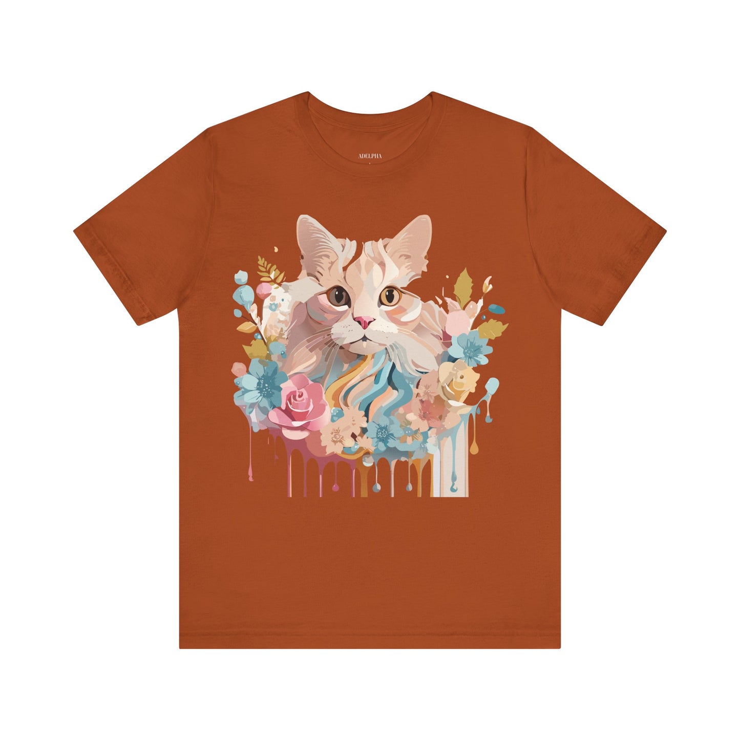 T-Shirt aus natürlicher Baumwolle mit Katze