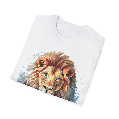 Unisex Lion Shirt Floral Lion Tee Gildan Softstyle 64000 Tee