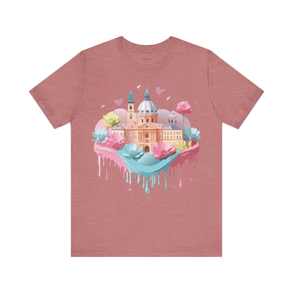 Natural Cotton Tee Shirt - Beautiful Places Collection - Prague Printify