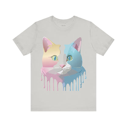 Natural Cotton Tee Shirt with Cat Printify