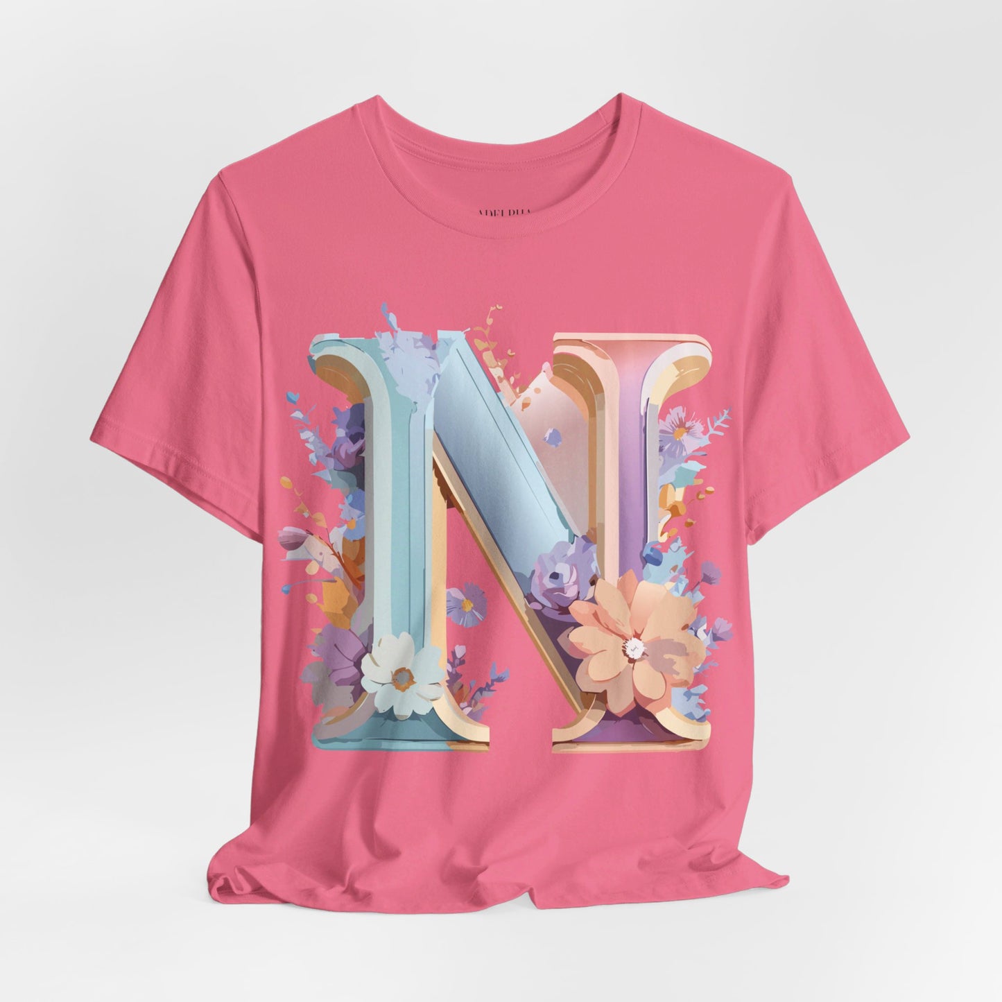 Natural Cotton Tee Shirt - Letters Collection - N