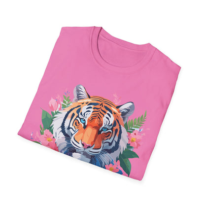 Tiger Shirt Unisex Animal Tee Softstyle Gildan 64000 Cotton Tee