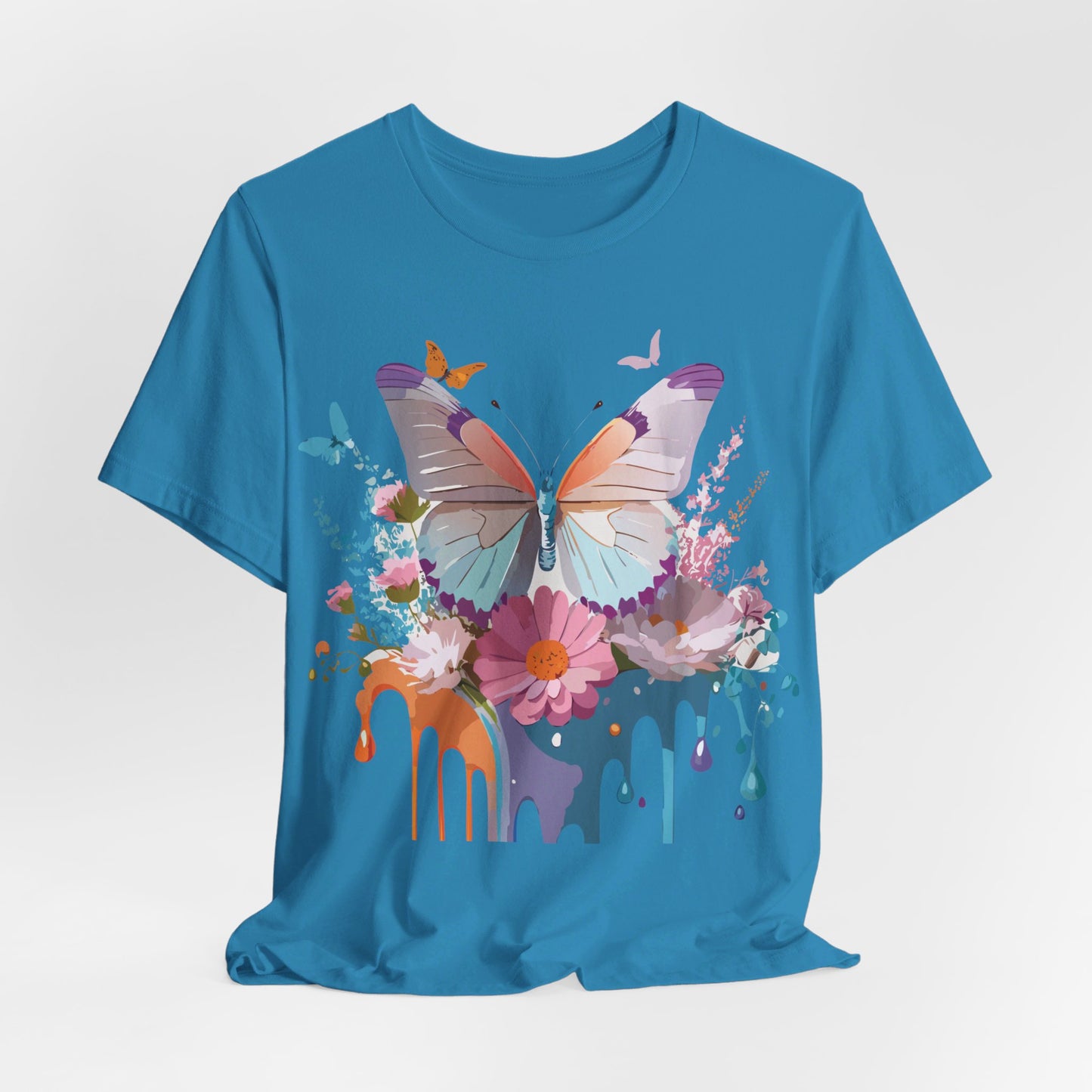 T-shirt en coton naturel avec papillon