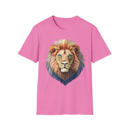 Lion Floral Tee Unisex Gildan Softstyle 64000 Cotton Short Sleeve Shirt