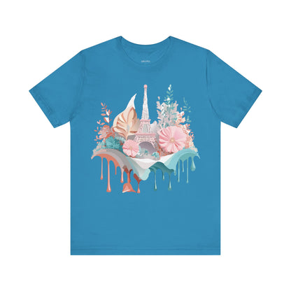 Natural Cotton Tee Shirt - Beautiful Places Collection - Paris Printify