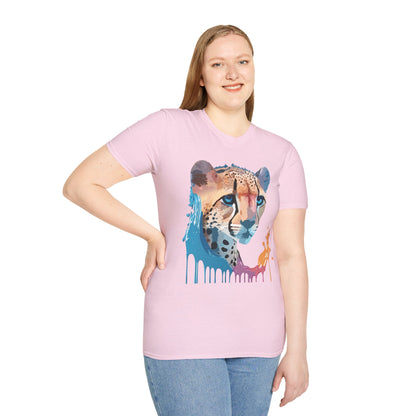 Cheetah Shirt Unisex Tee Softstyle Gildan 64000 100 Percent Ring Spun Cotton