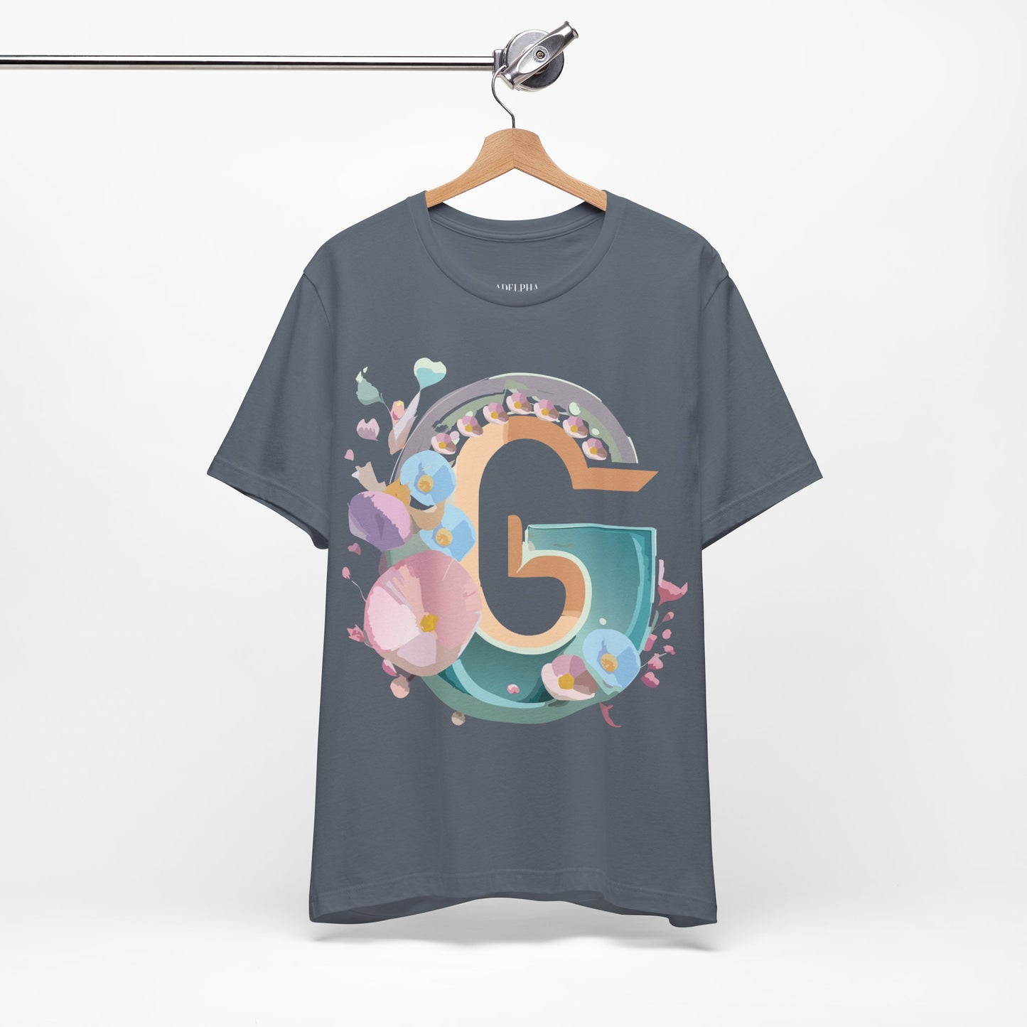 Natural Cotton Tee Shirt - Letters Collection - G