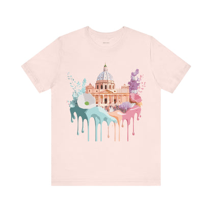 Natural Cotton Tee Shirt - Beautiful Places Collection - Rome Printify
