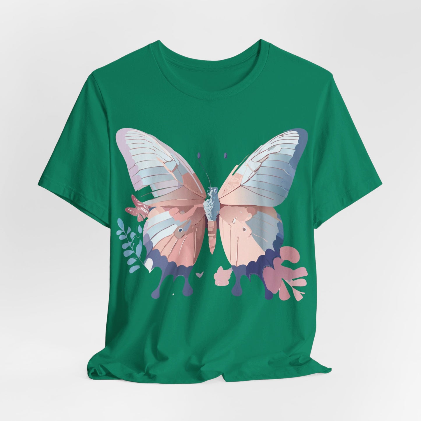 T-Shirt aus natürlicher Baumwolle mit Schmetterling