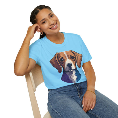 Dog Shirt Unisex Animal Print Tee Softstyle 100 Percent Cotton Gildan 64000