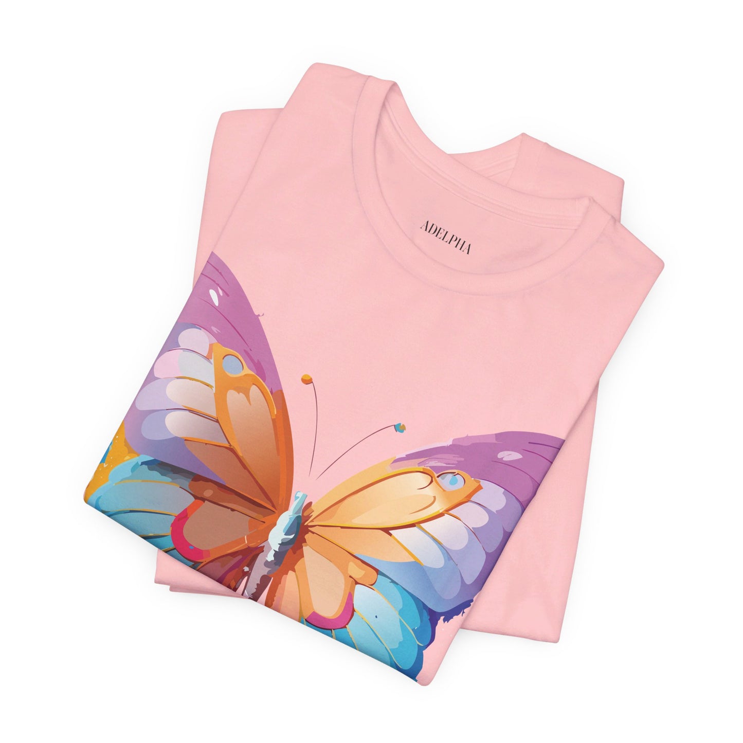 T-shirt en coton naturel avec papillon