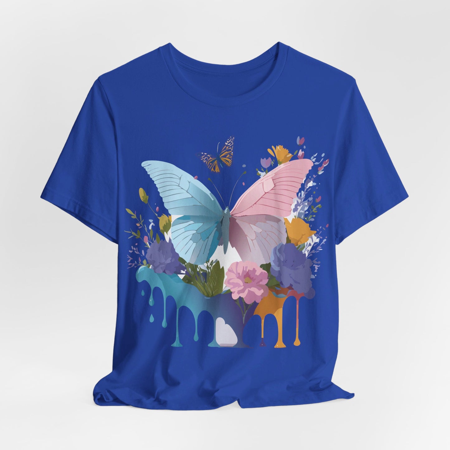 T-Shirt aus natürlicher Baumwolle mit Schmetterling