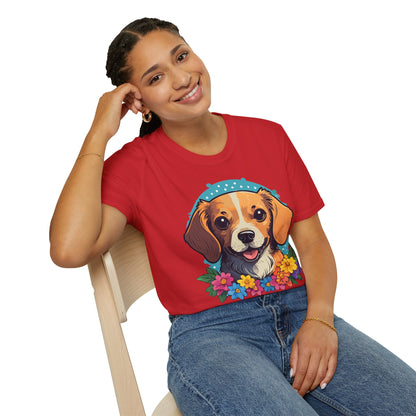 Dog Shirt Unisex Animal Tee Softstyle Cotton Ring Spun Comfort