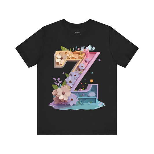 T-shirt en coton naturel - Collection Lettres - Z