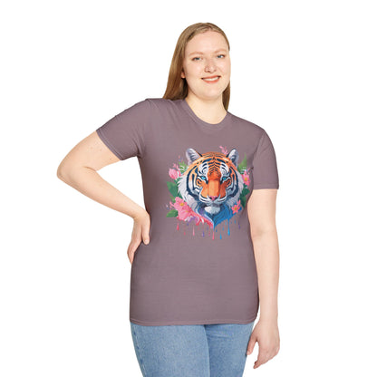 Tiger Shirt Unisex Animal Tee Softstyle Gildan 64000 Cotton Tee