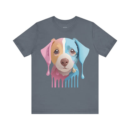 Natural Cotton Tee Shirt with Dog Printify