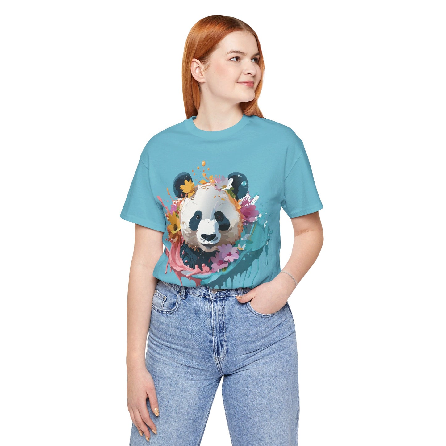 T-shirt en coton naturel avec panda