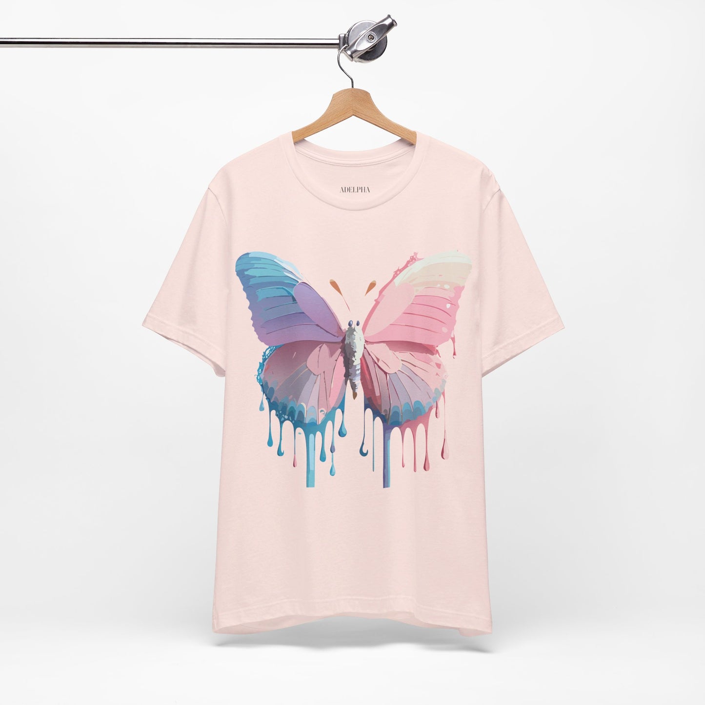 T-Shirt aus natürlicher Baumwolle mit Schmetterling