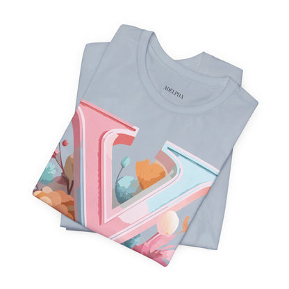Natural Cotton Tee Shirt - Letters Collection - Y Printify