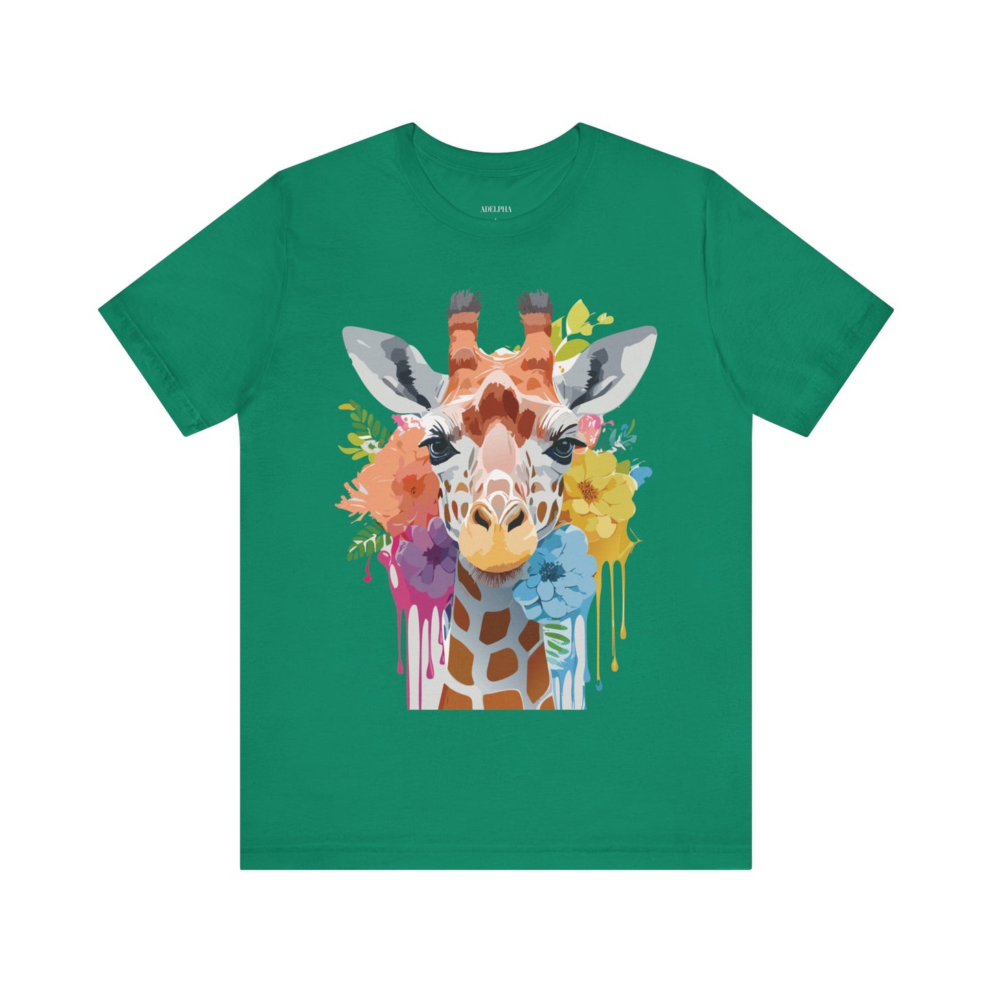 Natural Cotton Tee Shirt with Giraffe