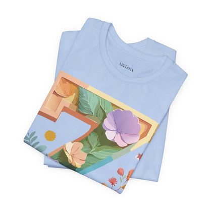 Natural Cotton Tee Shirt - Letters Collection - Z Printify