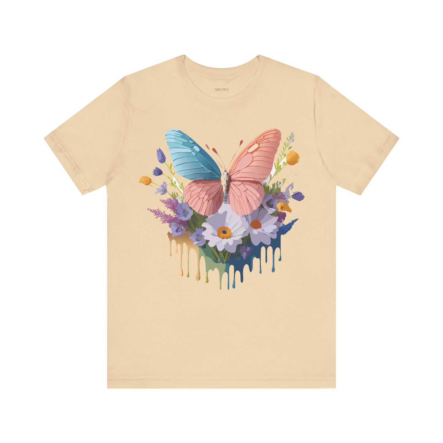 T-Shirt aus natürlicher Baumwolle mit Schmetterling