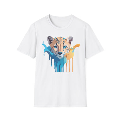 Unisex Cheetah Print Tee Softstyle Gildan 64000 Ring Spun Cotton Tee