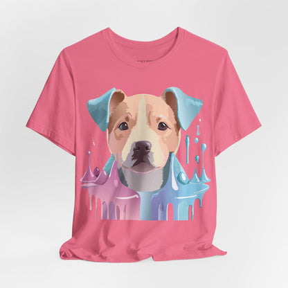 Natural Cotton Tee Shirt with Dog Printify