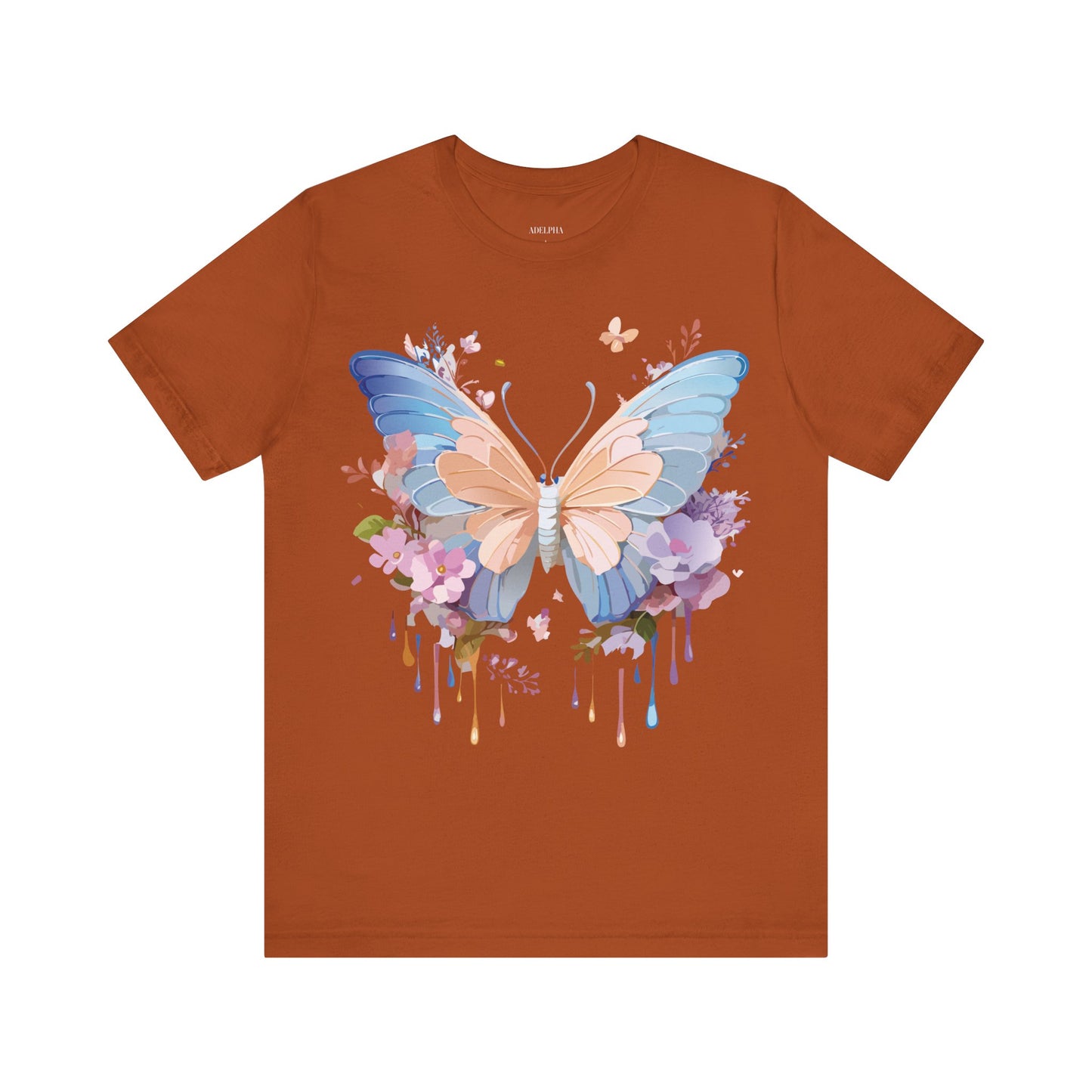 T-Shirt aus natürlicher Baumwolle mit Schmetterling