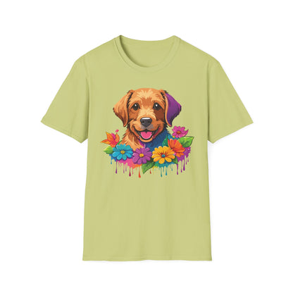 Unisex Dog Shirt With Animals Tee Softstyle Gildan 64000 Comfort Fit