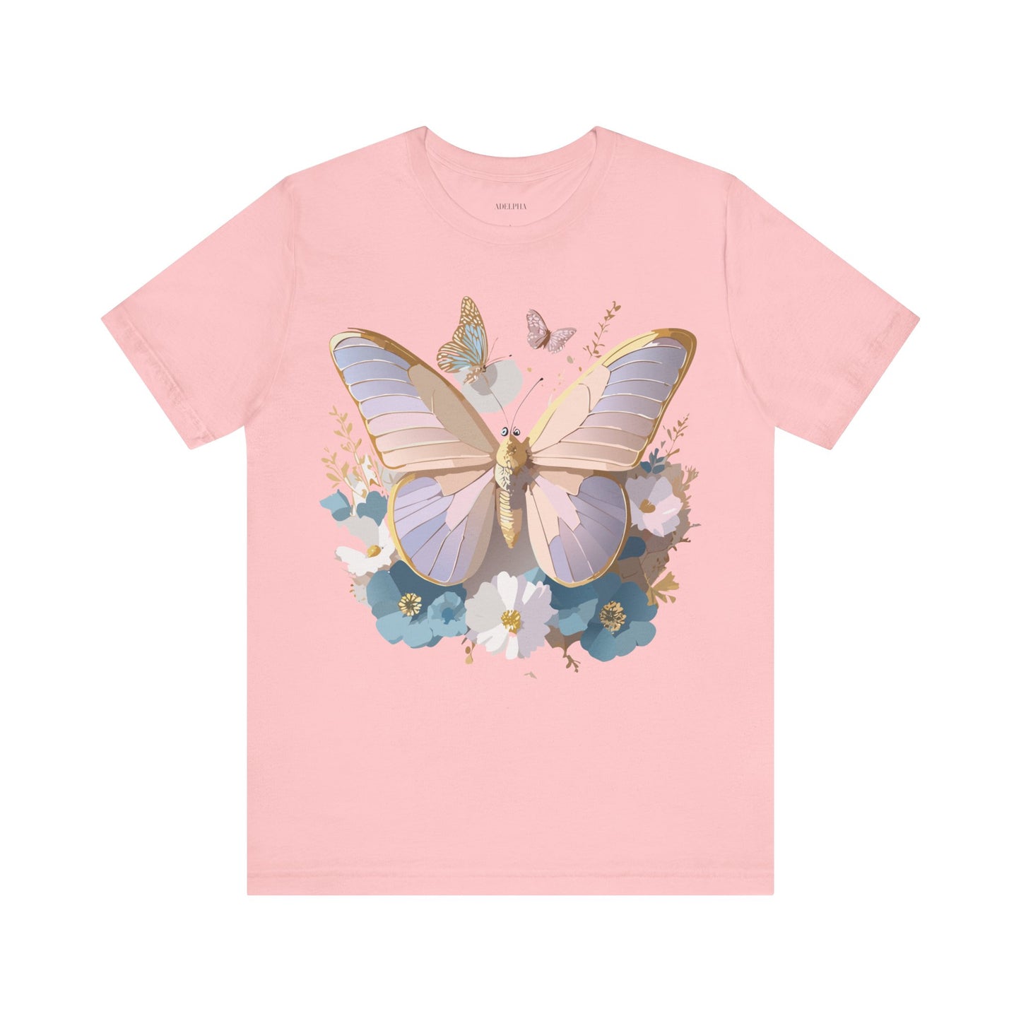 T-shirt en coton naturel avec papillon