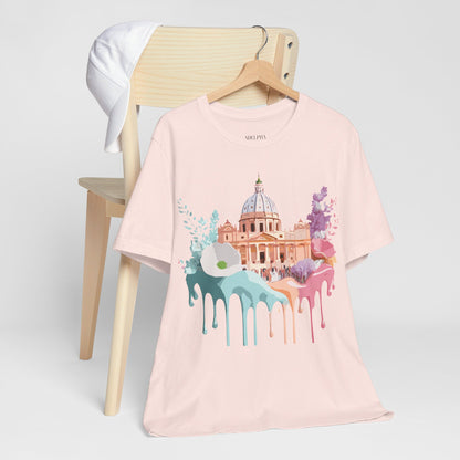 Natural Cotton Tee Shirt - Beautiful Places Collection - Rome Printify
