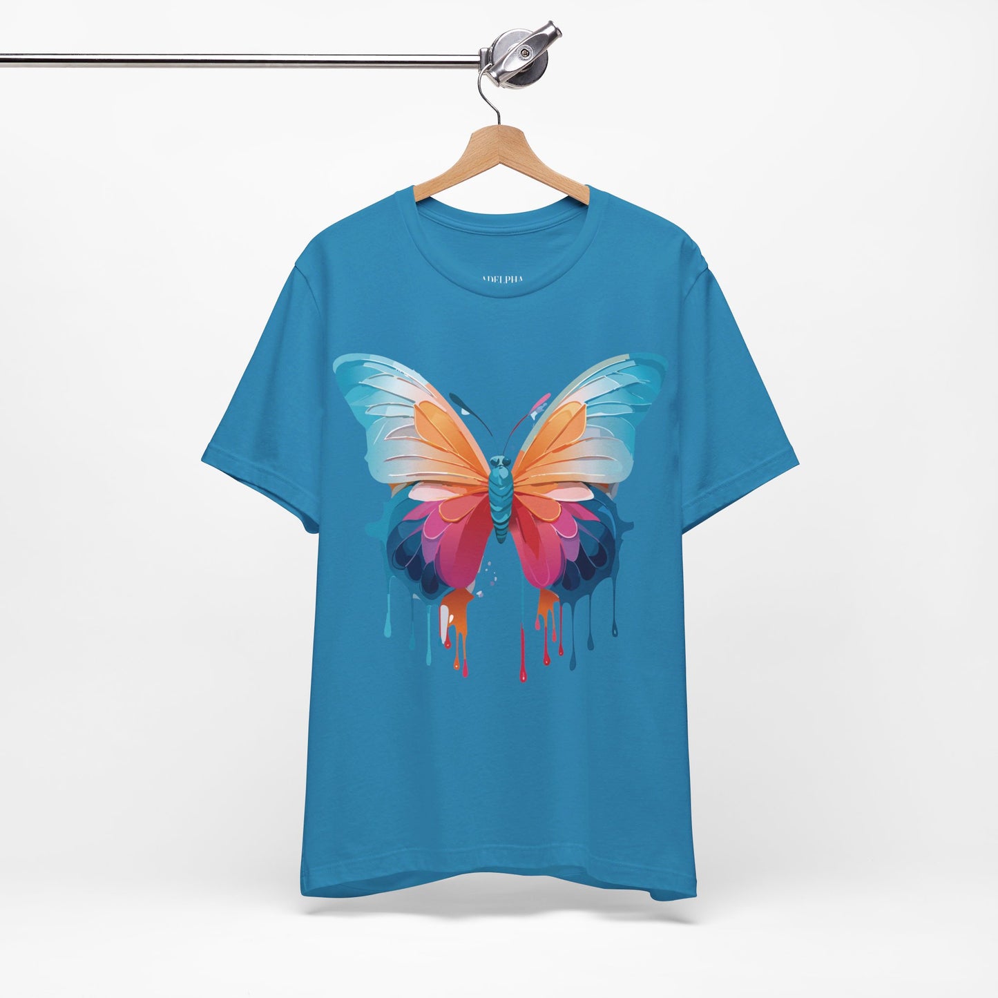 T-Shirt aus natürlicher Baumwolle mit Schmetterling