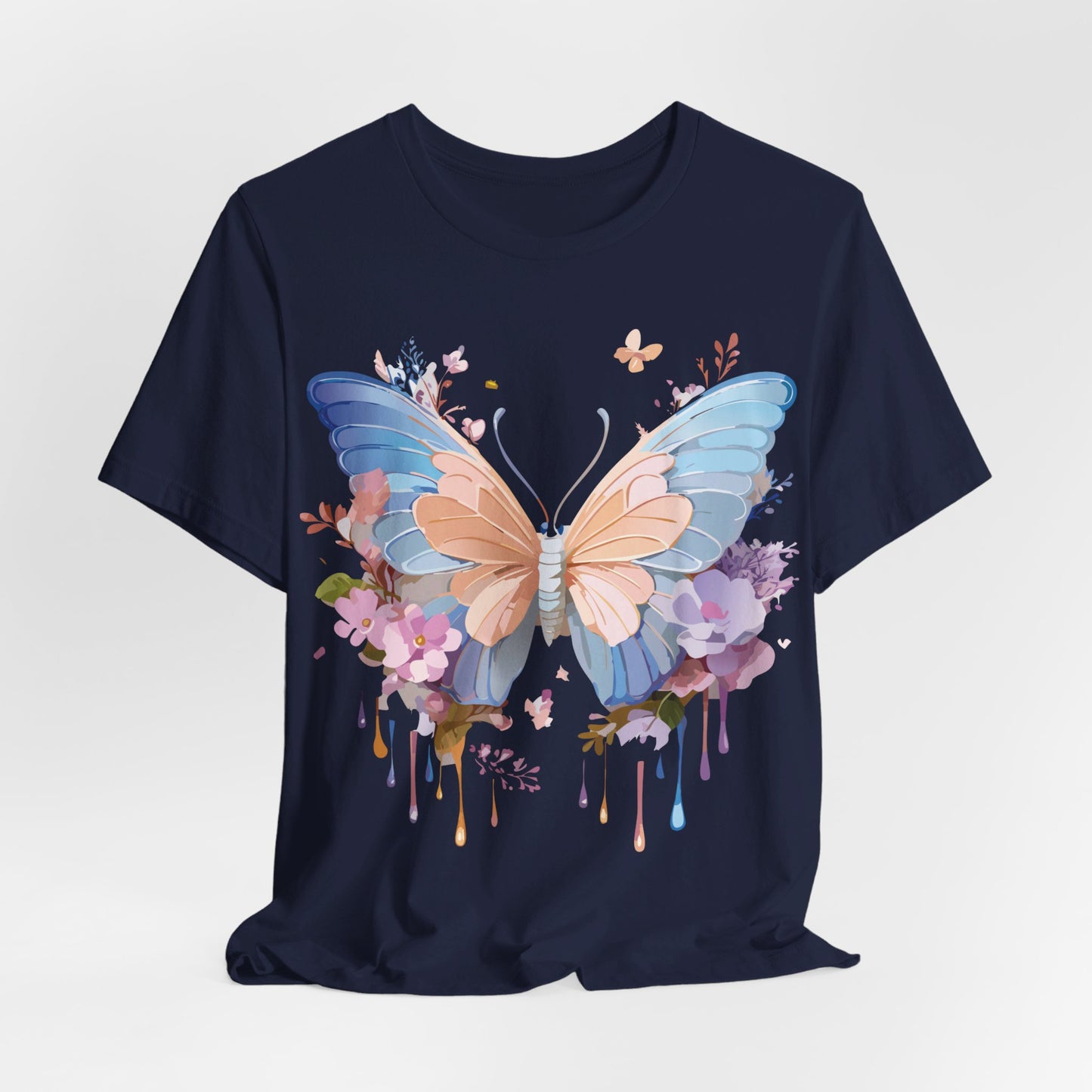 T-Shirt aus natürlicher Baumwolle mit Schmetterling