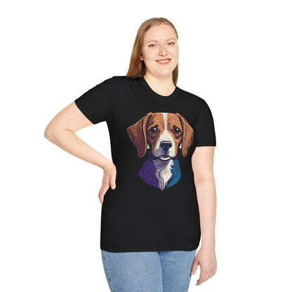 Dog Shirt Unisex Animal Print Tee Softstyle 100 Percent Cotton Gildan 64000