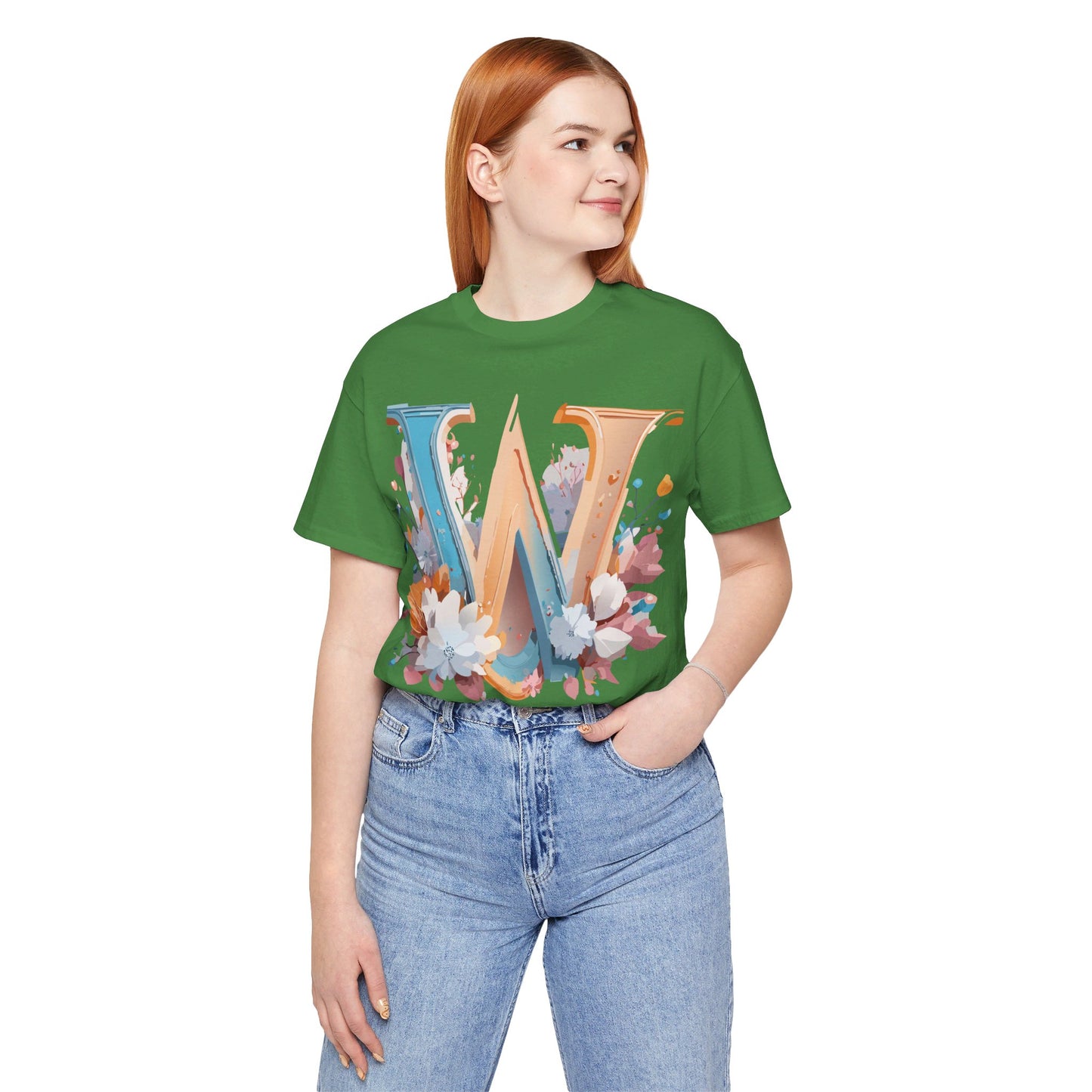 Natural Cotton Tee Shirt - Letters Collection - W