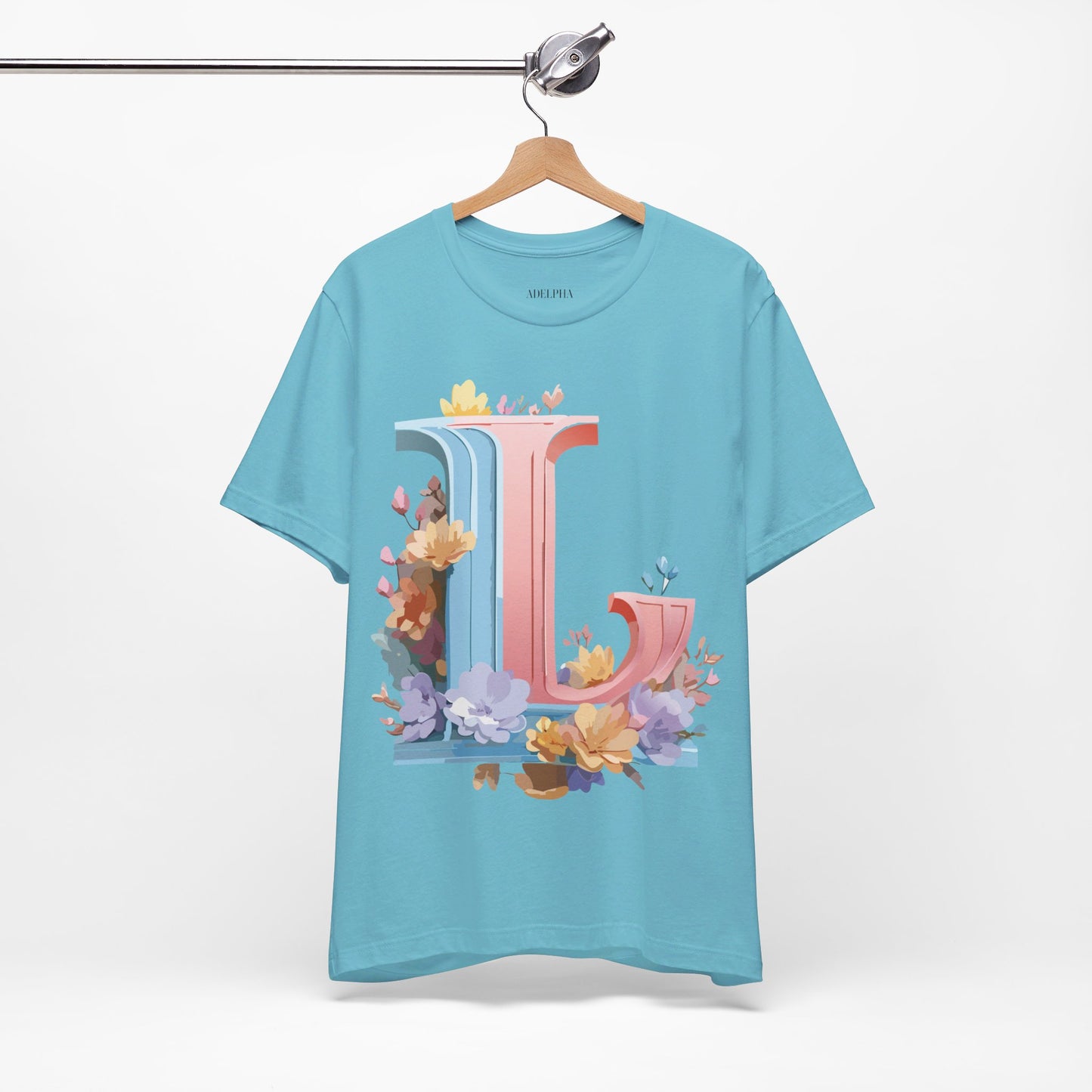 Natural Cotton Tee Shirt - Letters Collection - L