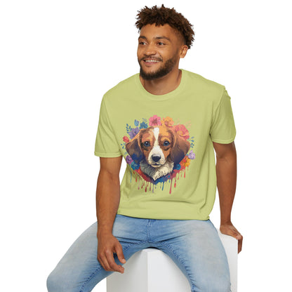 Unisex Dog Shirt Animal Print Tee Gildan Softstyle 64000 Cotton