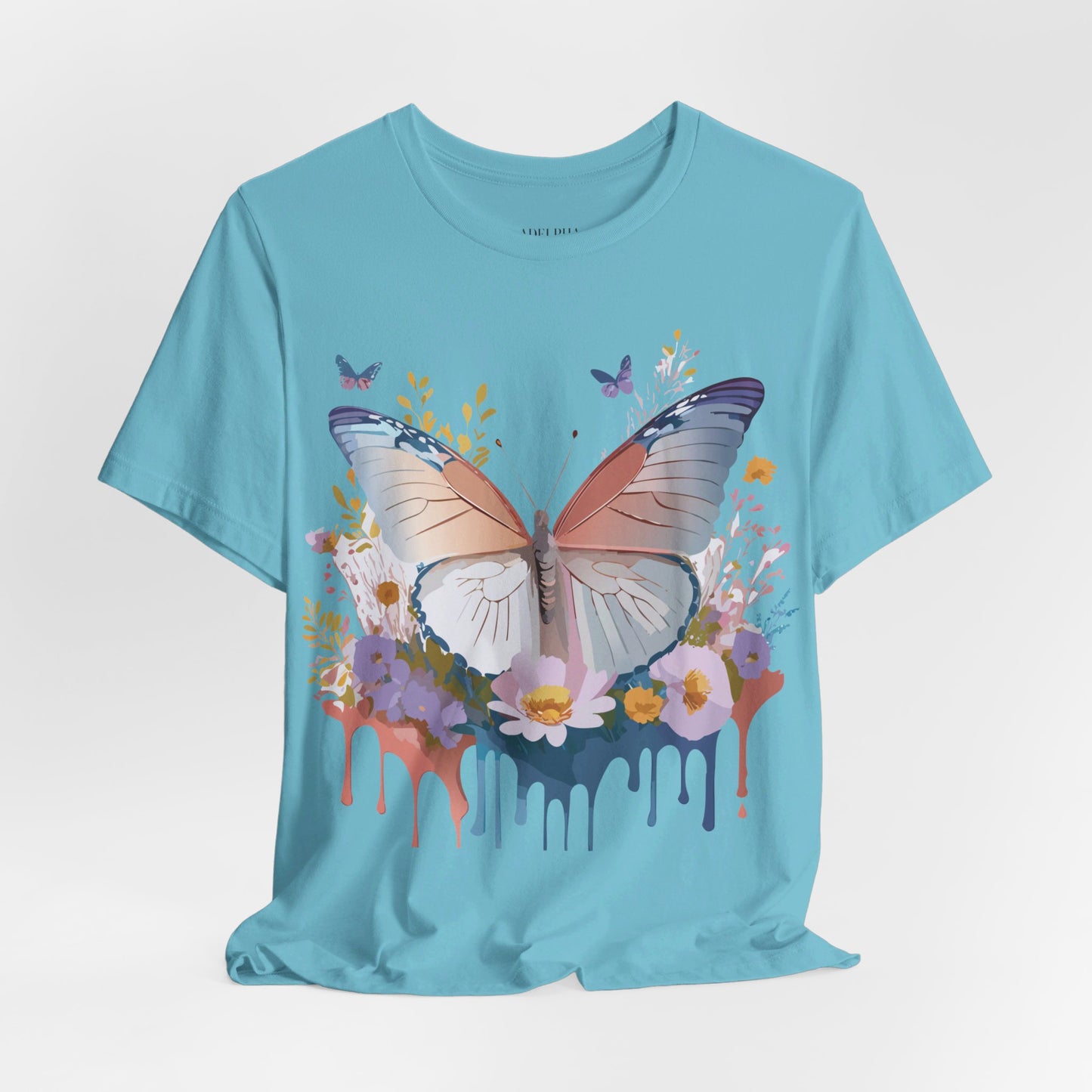 T-Shirt aus natürlicher Baumwolle mit Schmetterling