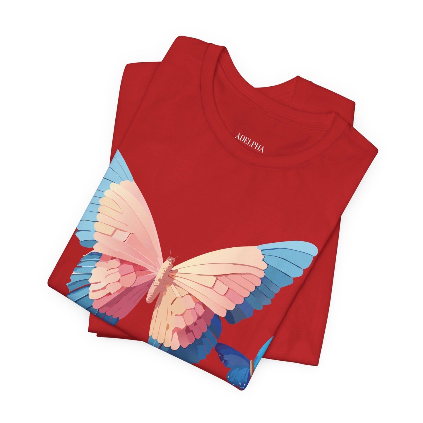 T-shirt en coton naturel avec papillon