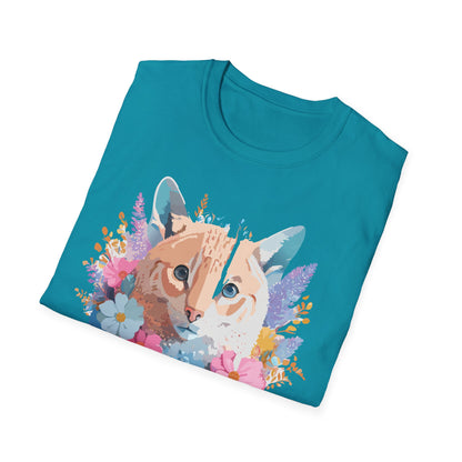 Unisex Cat Shirt Softstyle Tee 100 Percent Ring Spun Cotton Gildan 64000