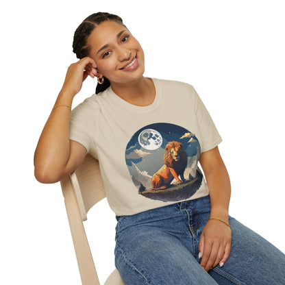 Lion Shirt Unisex Animal Tee Softstyle 64000 100 Percent Ring-Spun Cotton