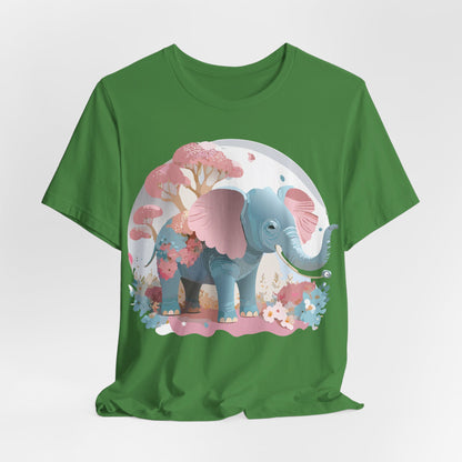 Natural Cotton Tee Shirt with Elephant Printify