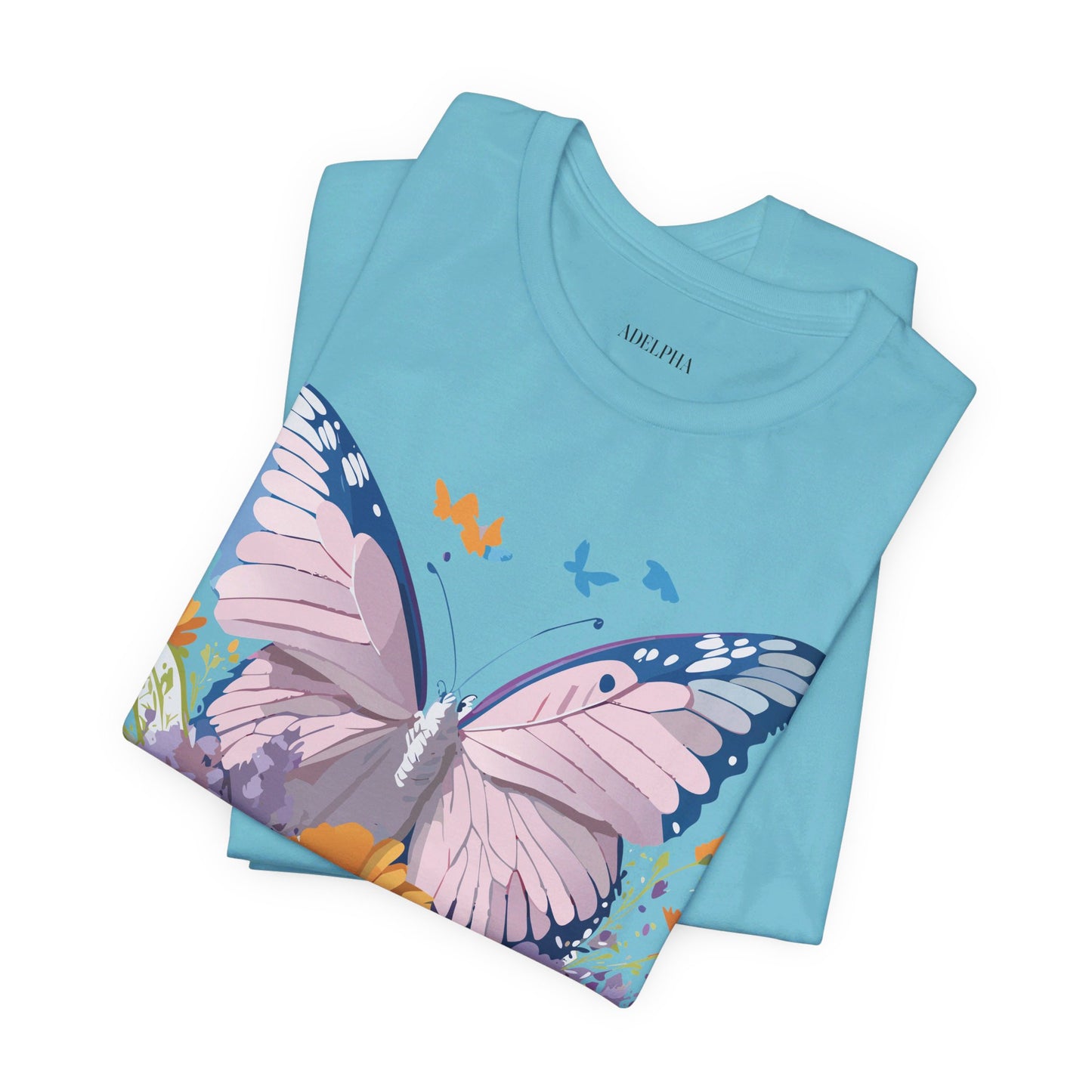 T-shirt en coton naturel avec papillon