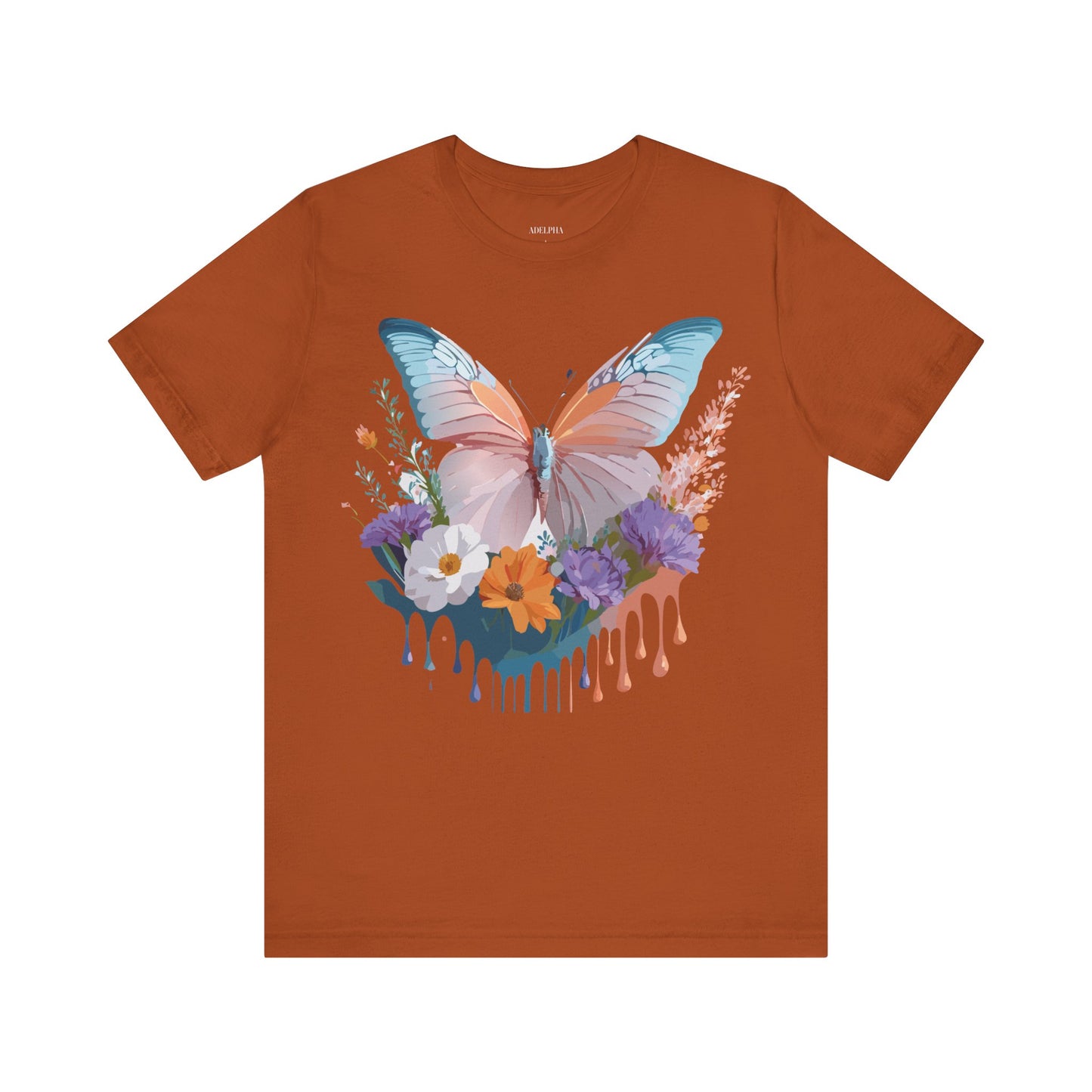 T-Shirt aus natürlicher Baumwolle mit Schmetterling