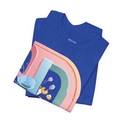 Natural Cotton Tee Shirt - Letters Collection - D Printify